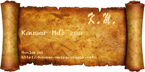 Kauser Múzsa névjegykártya